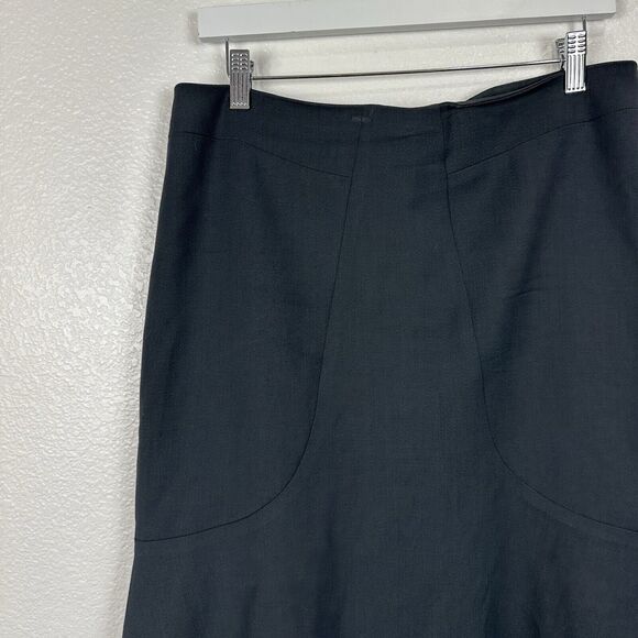 Jigsaw Skirt Women Size 12 Charcoal Gray Trumpet Wool Blend Career Officewear - Picture 3 of 12